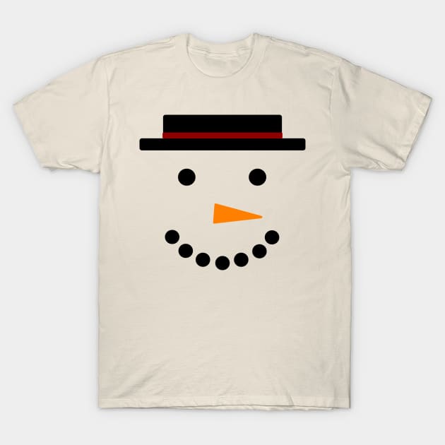 Snowman Face T-Shirt by numpdog